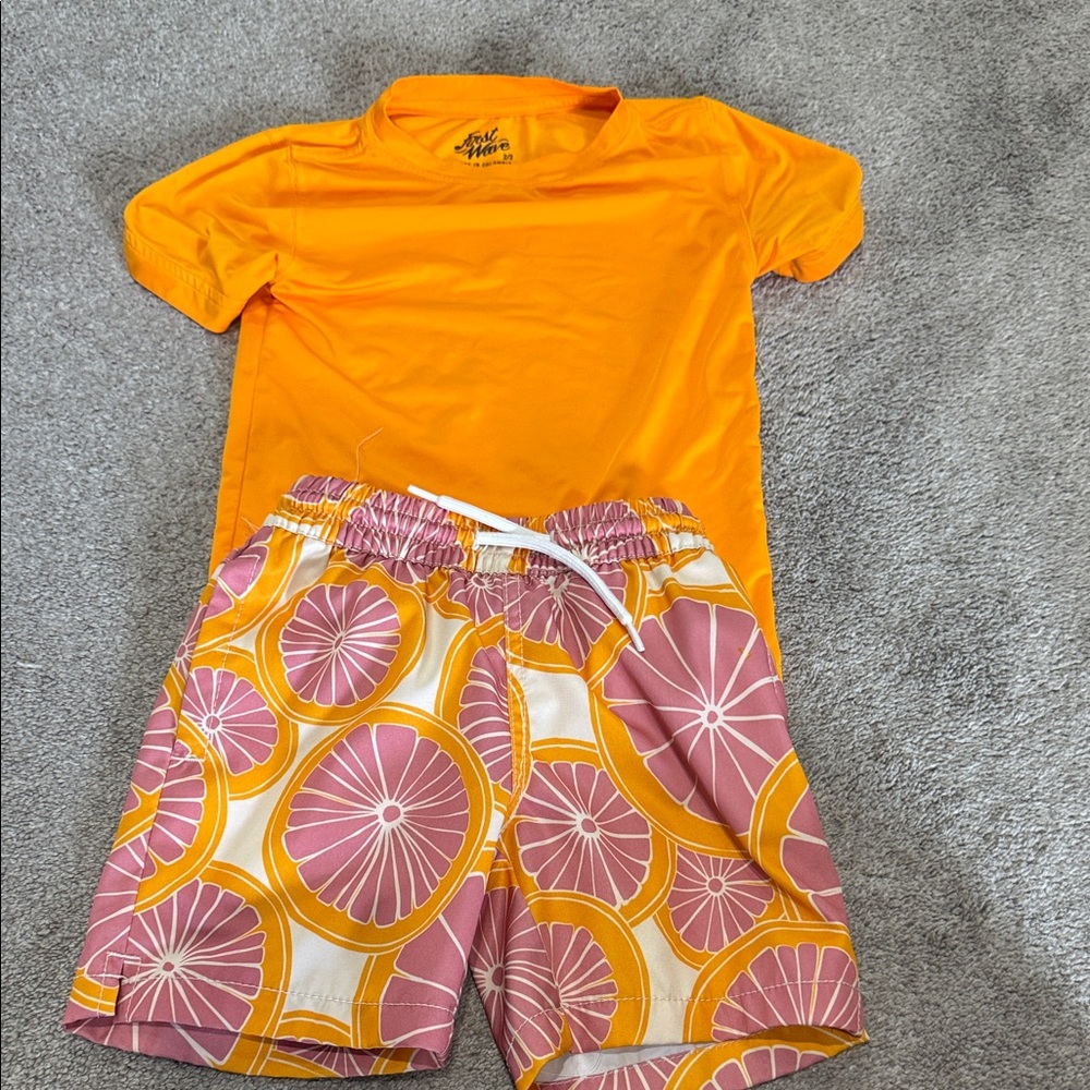 First Wave size 2/3 Swim Suit set